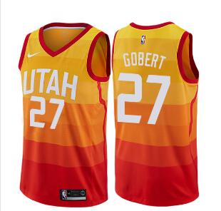 Nike Utah Jazz #27 Rudy Gobert Orange NBA Swingman City Edition Jersey