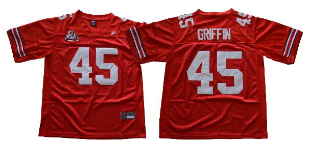 College Ohio State Buckeyes 45# Archie Griffin Throwback Jersey