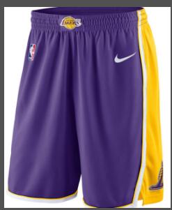 Men Los Angeles Lakers Purple Nike NBA Shorts