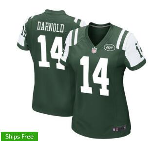 Women's New York Jets Sam Darnold Nike Green 2018 NFL Draft Pick Game Jersey