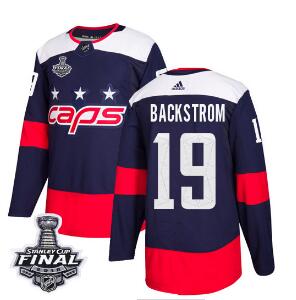 Adidas Capitals #19 Nicklas Backstrom Navy Authentic 2018 Stadium Series Stanley Cup Final Stitched NHL Jersey