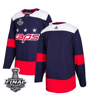 Adidas Capitals Blank Navy Authentic 2018 Stadium Series Stanley Cup Final Stitched NHL Jersey