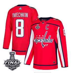 Adidas Capitals #8 Alex Ovechkin Red Home Authentic 2018 Stanley Cup Final Stitched NHL Jersey