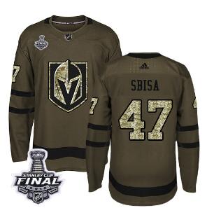 Adidas Golden Knights #47 Luca Sbisa Green Salute to Service 2018 Stanley Cup Final Stitched NHL Jersey