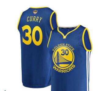 Men's Golden State Warriors Stephen Curry Fanatics Branded Royal 2018 NBA Finals Basketball Jersey