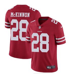 Nike San Francisco 49ers #28 Jerick McKinnon Red Team Color Men's Stitched NFL Vapor Untouchable Limited Jersey Nike San Francisco 49ers #28 Jerick McKinnon Red Team Color Men's Stitched NFL Vapor Untouchable Limited Jersey