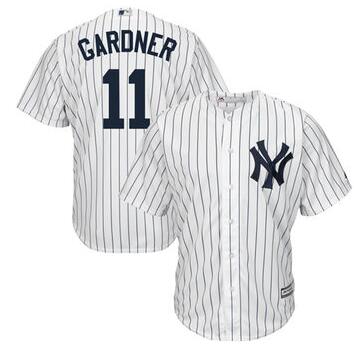 Men's New York Yankees Brett Gardner Majestic White Home Cool Base Player Jersey