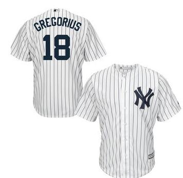 Men's New York Yankees Didi Gregorius Majestic White Home Cool Base Player Jersey