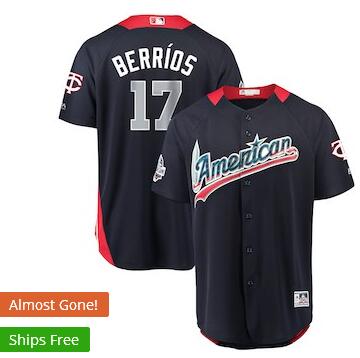 Men's American League Jose Berrios Majestic Navy 2018 MLB All-Star Game Home Run Derby Player Jersey