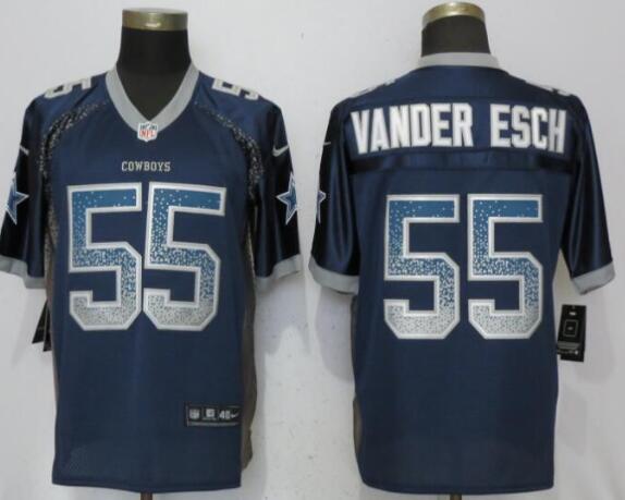 NEW Nike Dallas cowboys 55 Vander edch Drift Fashion Blue Elite Jerseys