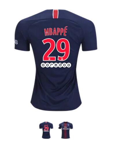 Kylian Mbappe Paris Saint-Germain 18/19 Home Jersey by Nike