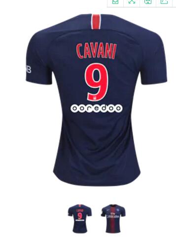 Men Edinson Cavani Paris Saint-Germain 18/19 Home Jersey by Nike