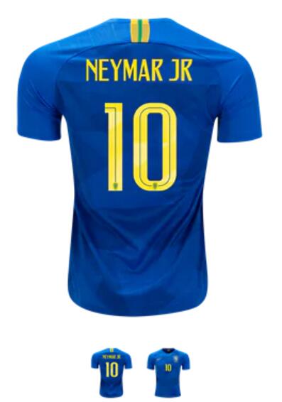 Neymar Jr. Brazil 2018 Away Jersey by Nike