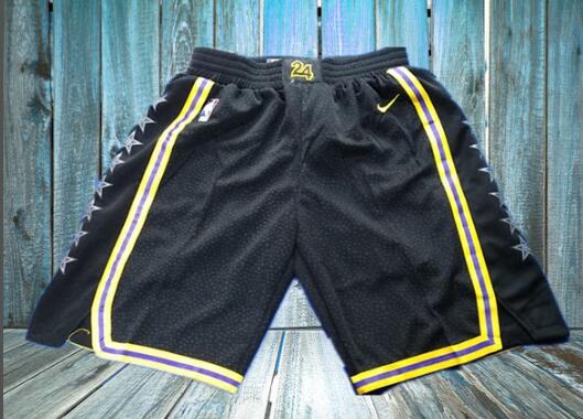 New Men Nike Mens Los Angeles Lakers Basketball Shorts Black