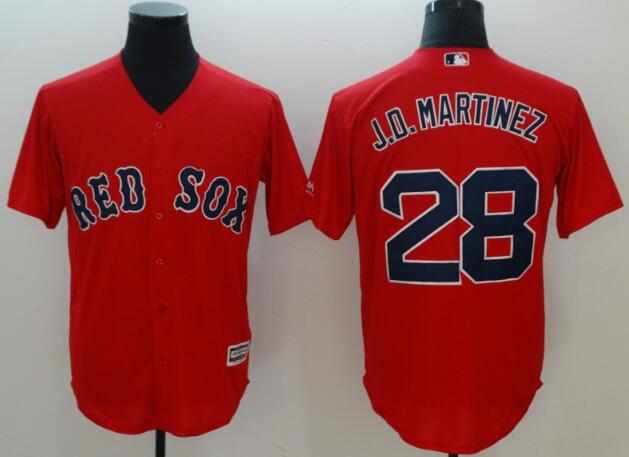 Men's Boston Red Sox JD Martinez Majestic Baseball Jersey Red