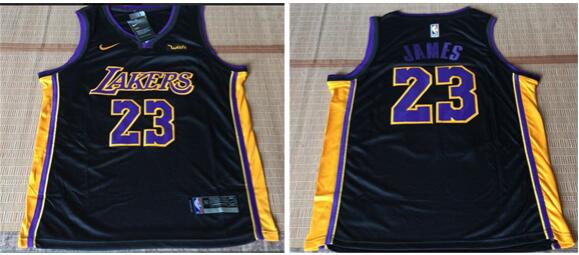 New Men Nike Mens Los Angeles Lakers 23# Lebron James Basketball Jersey