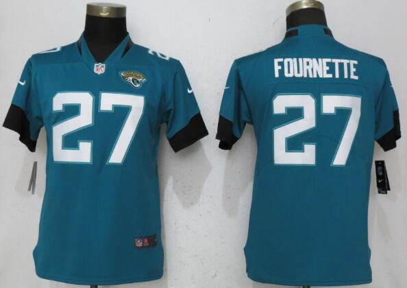 Women Nike Jacksonville Jaguars 27 Fournette Green 2018 Vapor Untouchable Elite Player