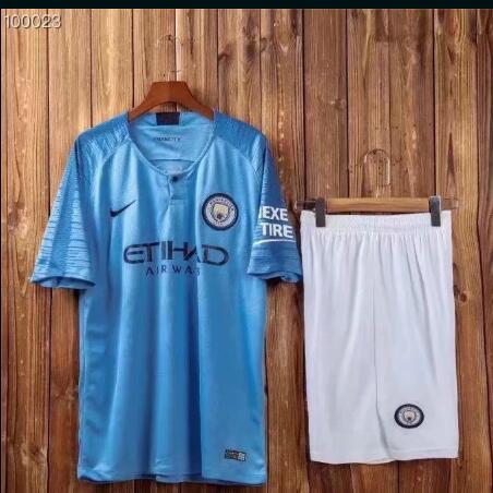 Manchester City 18/19 Home Shirt + Shorts by Nike