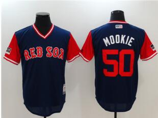 Red Sox #50 Mookie Betts Mookie Navy 2018 Players' Weekend Authentic Team Jersey