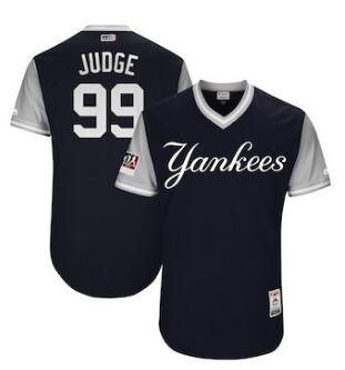 Men's New York Yankees 99 Aaron Judge Judge Majestic Navy 2018 Players' Weekend Authentic Jersey