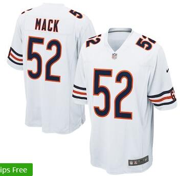 Men's Chicago Bears Khalil Mack Nike White Game Jersey