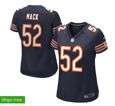 Women's Chicago Bears Khalil Mack Nike Navy Game Jersey