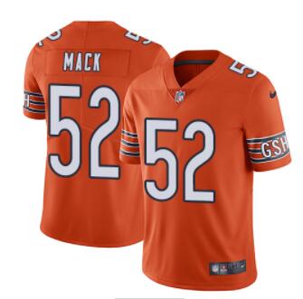 Nike Chicago Bears #52 Khalil Mack Orange Men's Stitched NFL Limited Rush Jersey