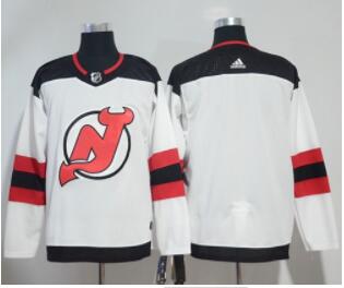 Adidas New Jersey Devils Blank White Road Authentic Stitched NHL Jersey