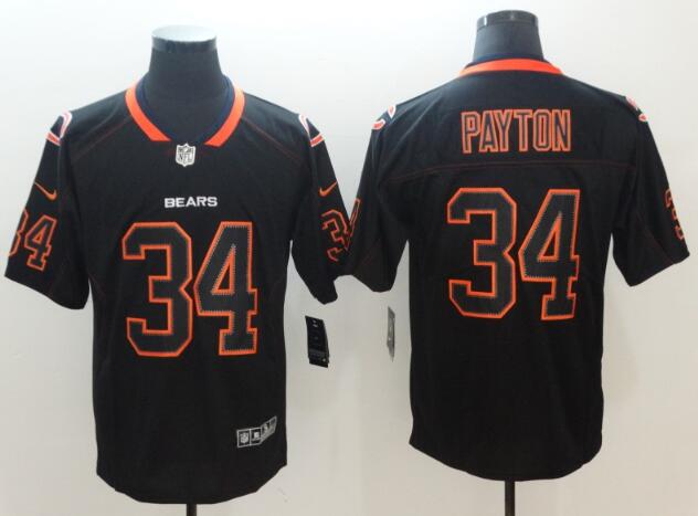 Nike Bears 34 Walter Payton Black Shadow Legend Limited Jersey