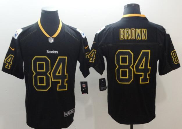 Fashion Men Nike Pittsburgh Steelers #84 Antonio Brown Black  jersey