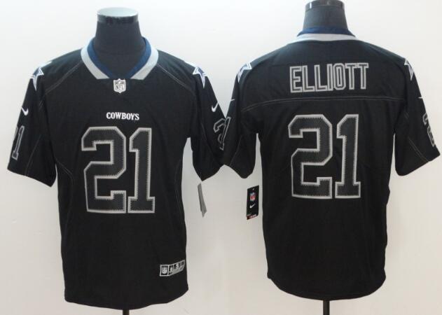 Nike Dallas Cowboys #21 Ezekiel Elliott Black  Jersey