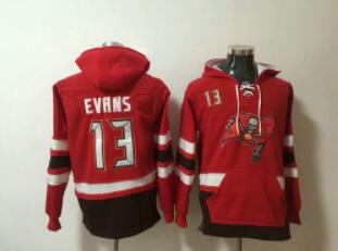 Nike Tampa Bay Buccaneers #13 Mike Evans Red Stitched Pullover Hoodie