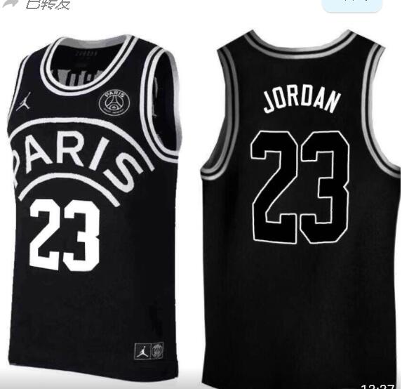 Men AJ PSG 23 Michael Jordan Paris Basketball Jerseys