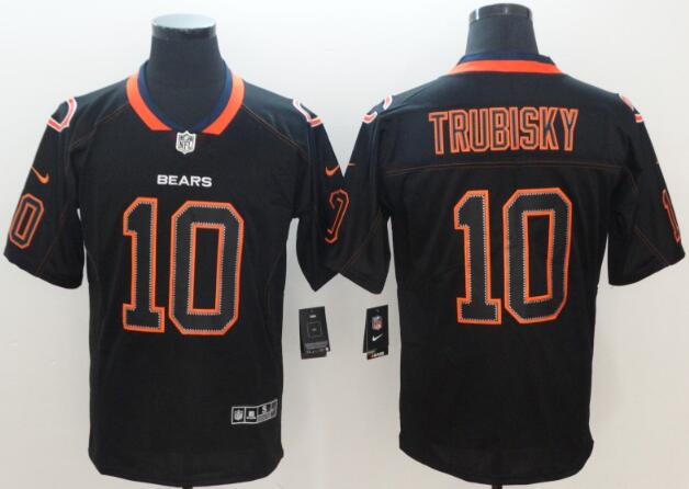 Men Stitched 10 Mitchell Trubisky Football Jersey