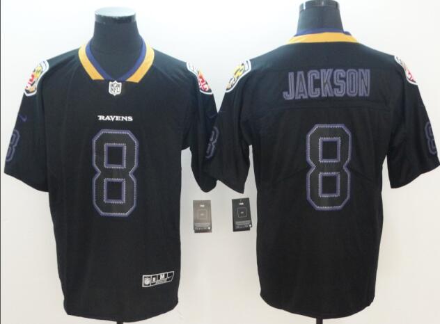 New Nike Baltimore Ravens 8 Jackson Black Jerseys