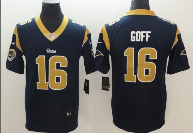 Nike St. Louis Rams 16 Jared Goff Blue Men's nfl football jersey