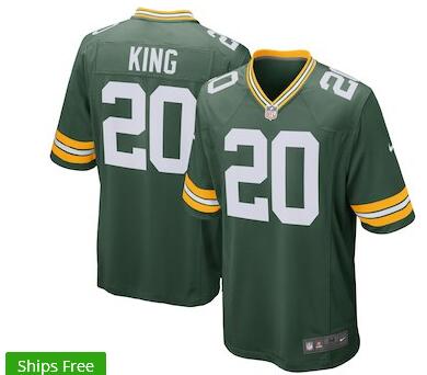 Men's Green Bay Packers Kevin King Nike Green Game Jersey