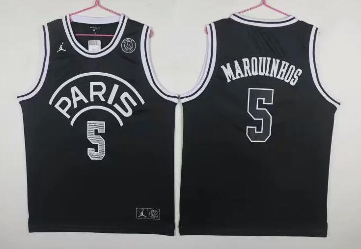 Marquinhos 5 Paris Basketball Jersey