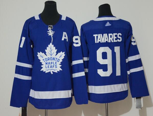 Men's Toronto Maple Leafs John Tavares 91# Hockey Jersey with  A patch