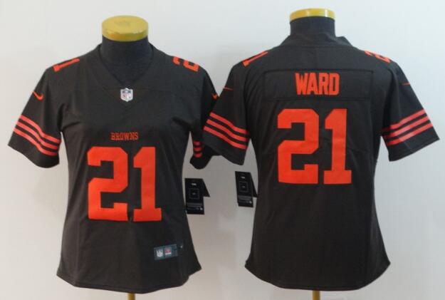 2018-19 New Women's Cleveland Browns Denzel Ward 21# JERSEY