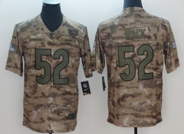 Nike Bears #52 Khalil Mack Camo Men's Stitched NFL Limited 2018 Salute To Service Jersey