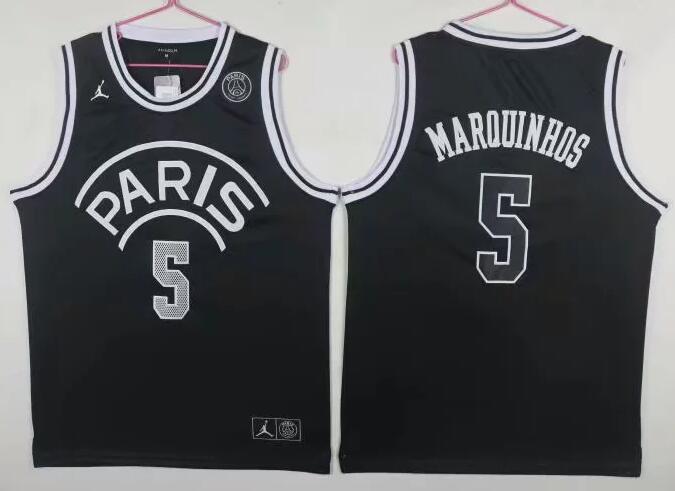 2019 Paris Saint-Germain and AJ Joint Series movie  5 MAROUINHOS  Basketball jersey