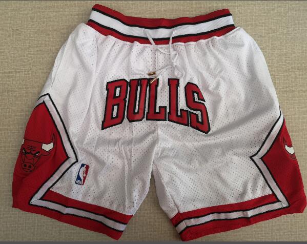 Chicago Bulls Men Throwback Shorts White