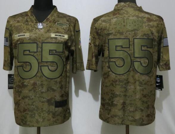 NEW Nike Denver Broncos 55 Chubb Nike Camo Salute to Service Limited Jersey