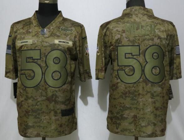 NEW Nike Denver Broncos 58 Miller Nike Camo Salute to Service Limited Jersey