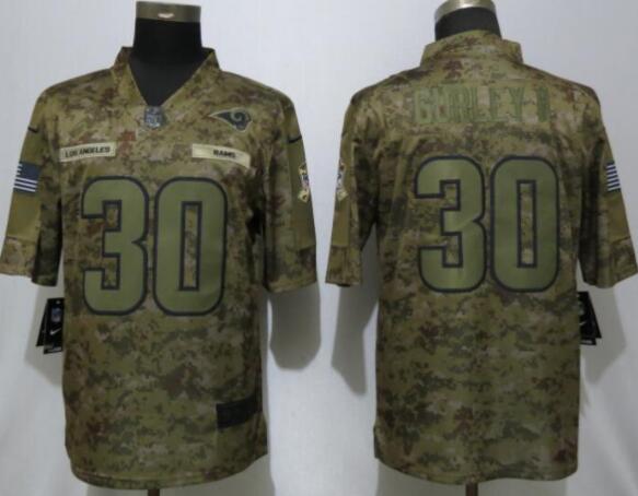 New Nike St.Louis Rams 30 Gurley ii Nike Camo Salute to Service Limited Jersey