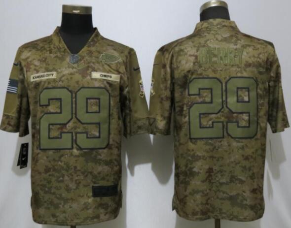 New Nike Kansas City Chiefs 29 Berry Nike Camo Salute to Service Limited Jersey