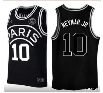 Men NEYMAR JR 10 Paris Basketball Jerseys