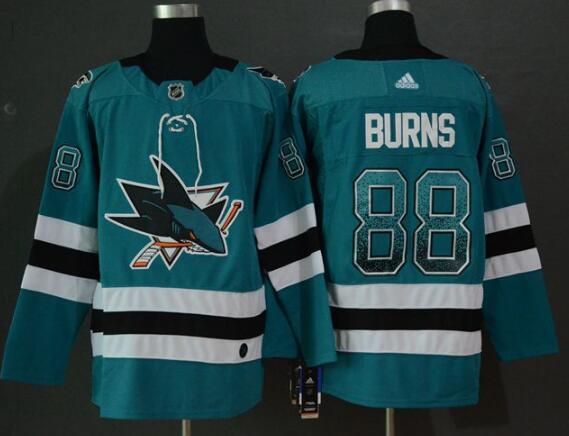 Adidas New Men's San Jose Sharks #88 Brent Burns Hockey Jersey