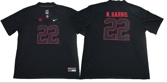 New Men Alabama Crimson Tide Najee 22 N.Harris 2018 Black College Jerseys